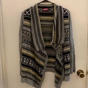 Say what Gray print cardigan size S